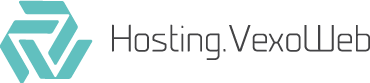 Hosting.VexoWeb logo with a stylized 'V' and the company name.